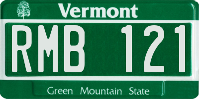 VT license plate RMB121