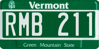 VT license plate RMB211