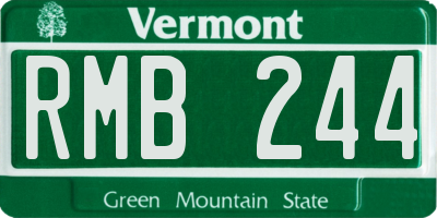 VT license plate RMB244
