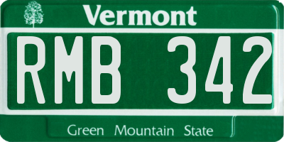 VT license plate RMB342