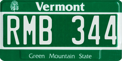 VT license plate RMB344