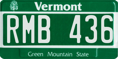 VT license plate RMB436