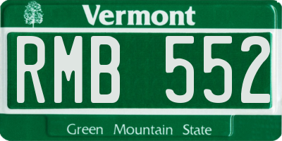 VT license plate RMB552