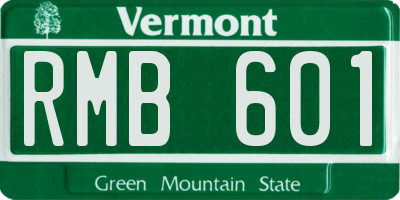 VT license plate RMB601