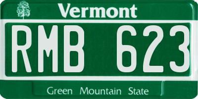VT license plate RMB623