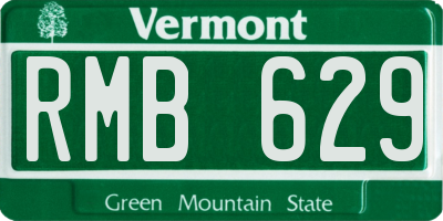 VT license plate RMB629