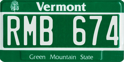 VT license plate RMB674