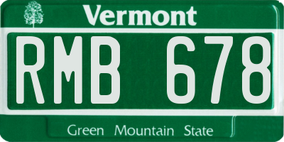 VT license plate RMB678