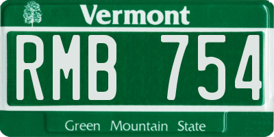 VT license plate RMB754