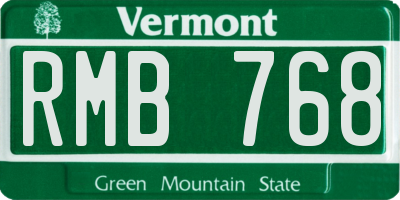 VT license plate RMB768