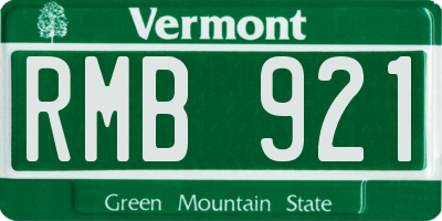 VT license plate RMB921