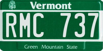 VT license plate RMC737
