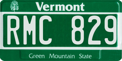 VT license plate RMC829