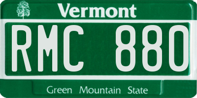 VT license plate RMC880