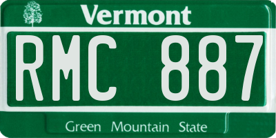 VT license plate RMC887