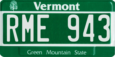 VT license plate RME943