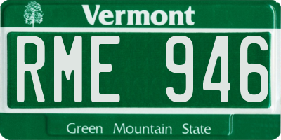 VT license plate RME946
