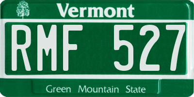 VT license plate RMF527