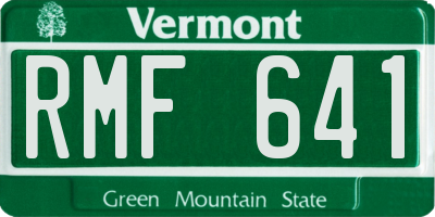 VT license plate RMF641