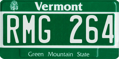 VT license plate RMG264