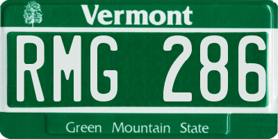 VT license plate RMG286