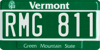VT license plate RMG811