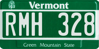 VT license plate RMH328