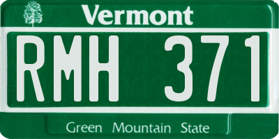 VT license plate RMH371