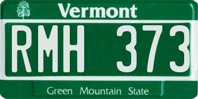 VT license plate RMH373