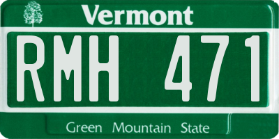 VT license plate RMH471