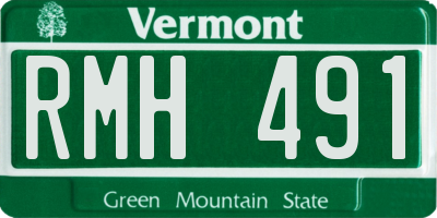 VT license plate RMH491