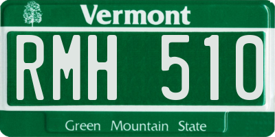 VT license plate RMH510