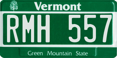 VT license plate RMH557