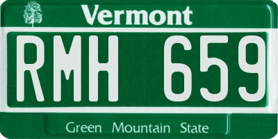 VT license plate RMH659