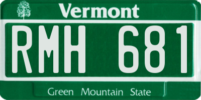 VT license plate RMH681