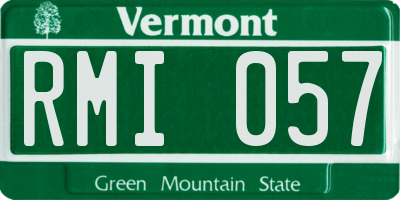 VT license plate RMI057