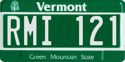 VT license plate RMI121