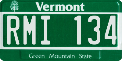 VT license plate RMI134