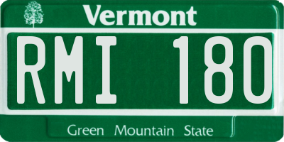 VT license plate RMI180