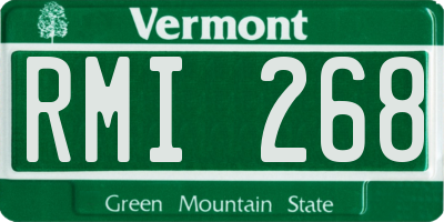 VT license plate RMI268