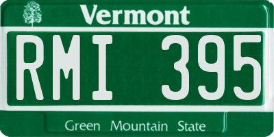 VT license plate RMI395