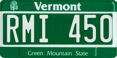 VT license plate RMI450