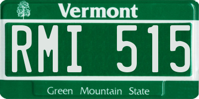 VT license plate RMI515