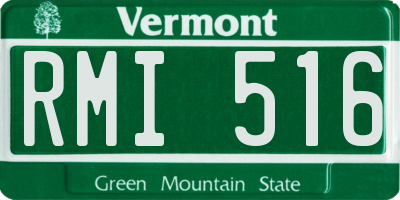 VT license plate RMI516