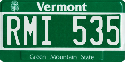 VT license plate RMI535