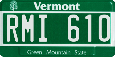 VT license plate RMI610