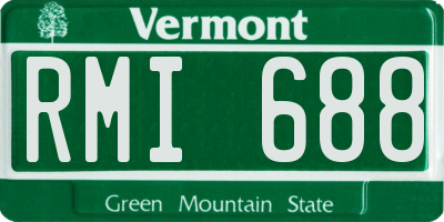 VT license plate RMI688