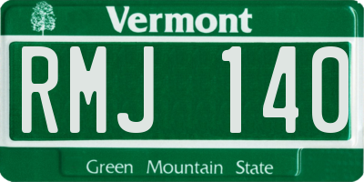 VT license plate RMJ140