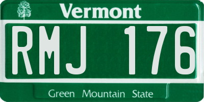 VT license plate RMJ176
