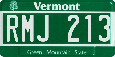 VT license plate RMJ213
